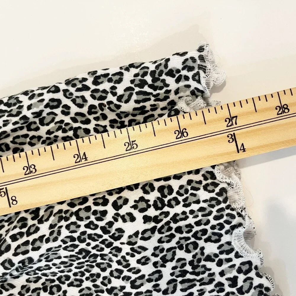 Vintage Black White & Pink Leopard Print Lace Trim Slip Dress Y2K Bratz‎ Size 1X